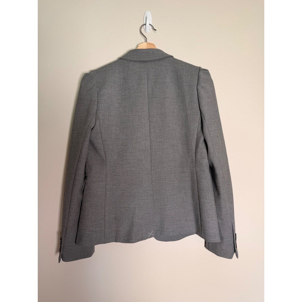 J.Crew 365 Womens Gray Single Button Blazer Jacket Size 6 Professional Office - Picture 3 of 13